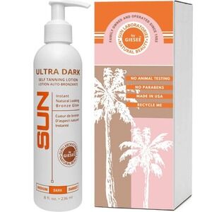 SUN Ultra Dark Self Tanning  Auto Bronzante Instant Natural Bronze Glow 8 Fl Oz